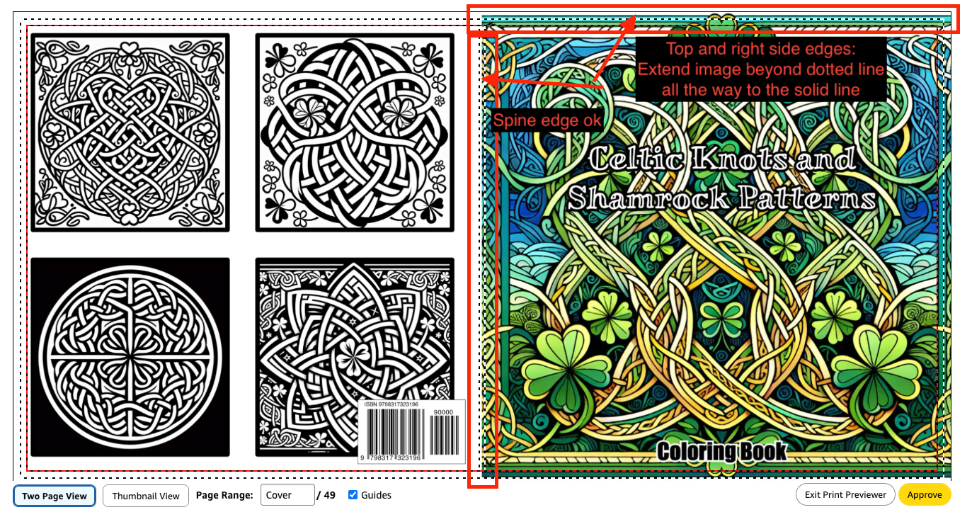 Cover with white border
